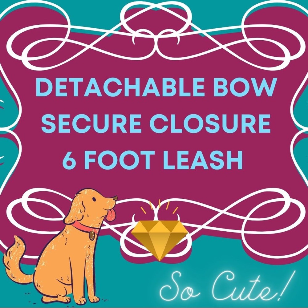 #14 🐾 Dog Leash and Detachable Bow Set in Sparkles 🐾 - Picture 16 of 16